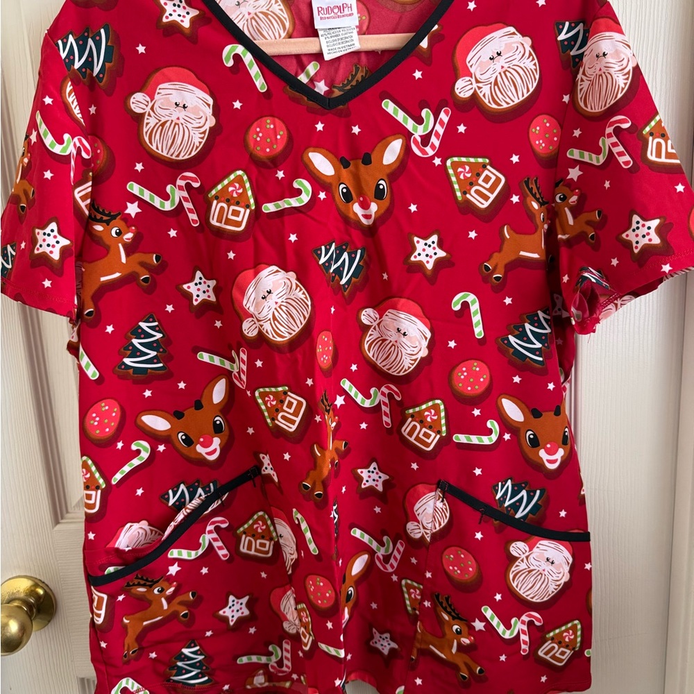 Rudolph Women's Holiday Red Top